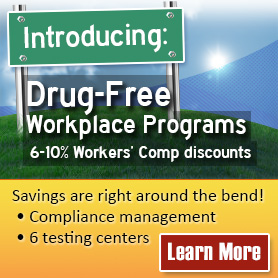 Introducing drug-free workplace programs and worker's comp discounts