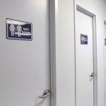 restrooms